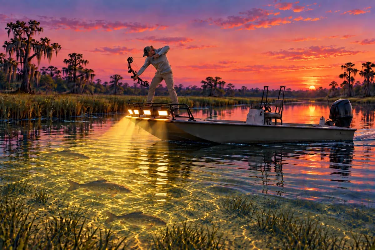 Bowfishing illustration