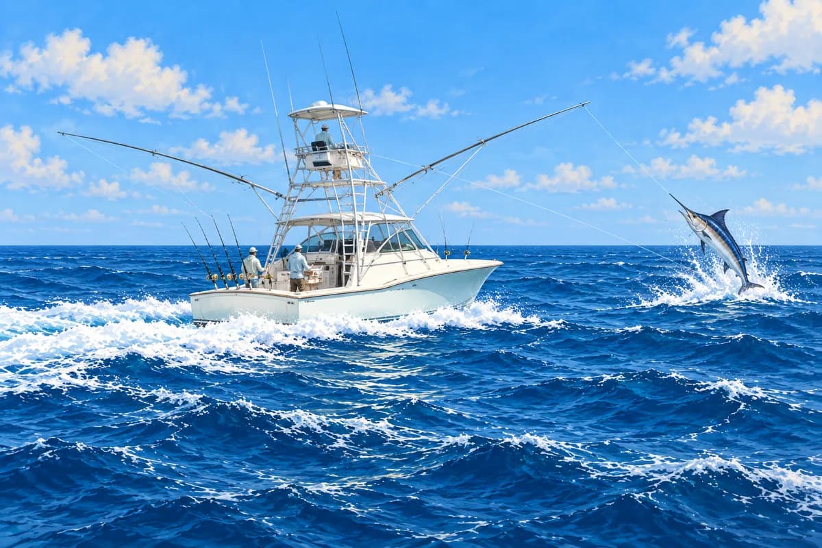 Deep Sea fishing illustration