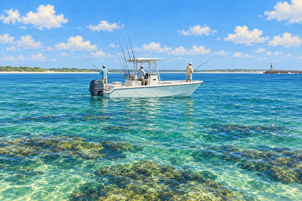 Nearshore fishing illustration