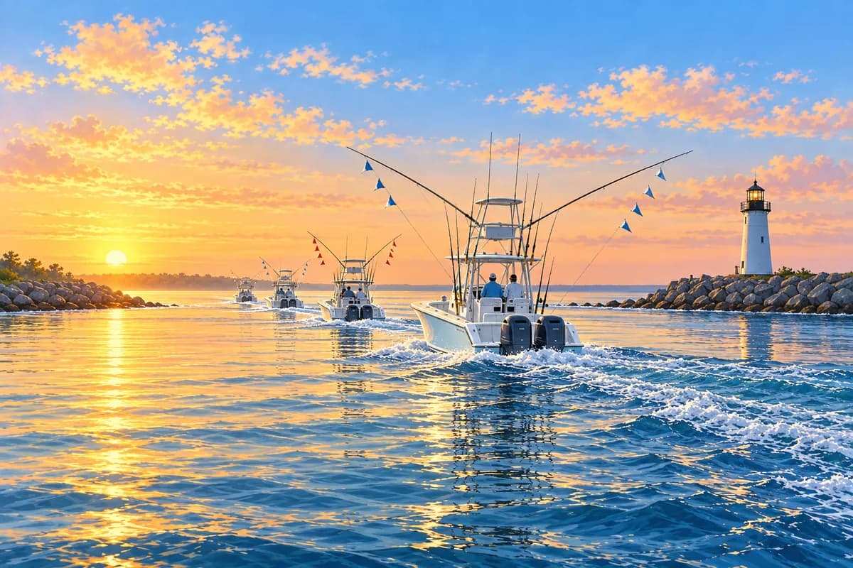 Tournament fishing illustration