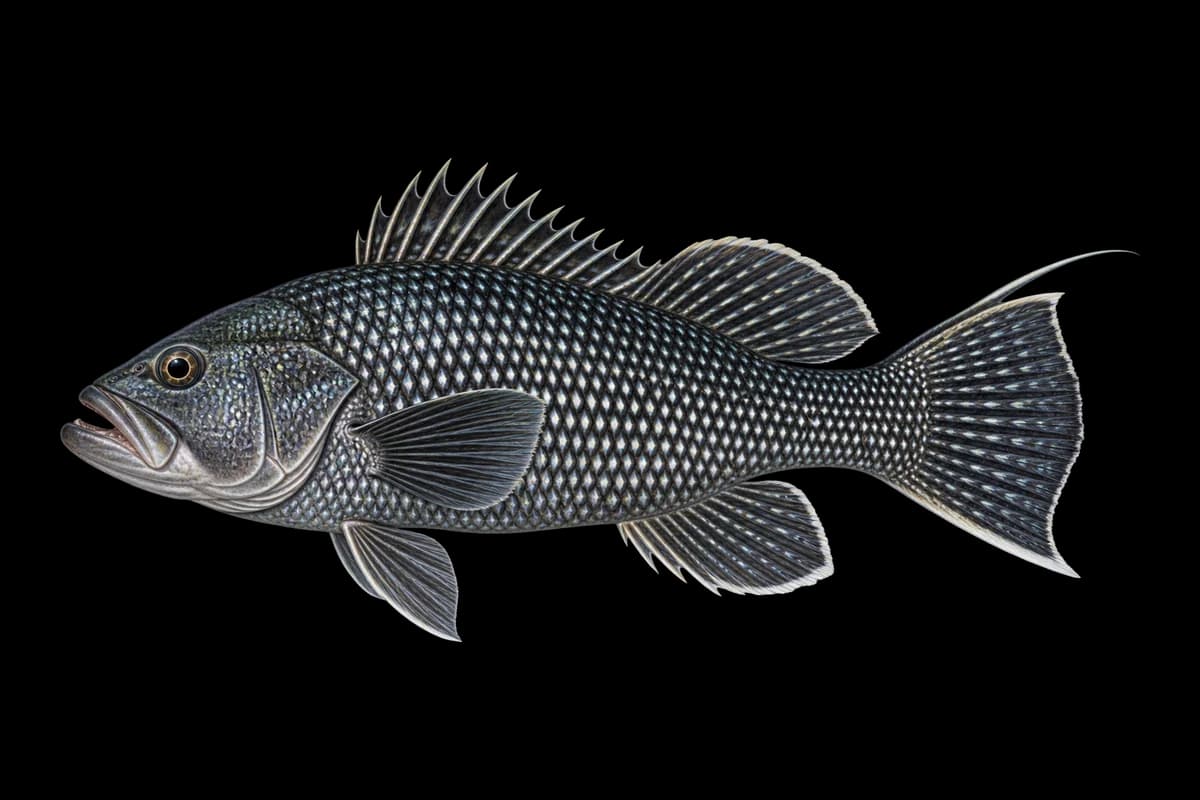 Black Sea Bass illustration